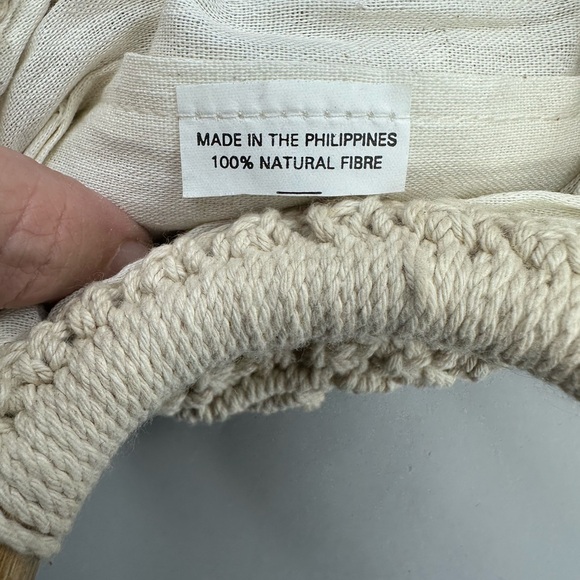 Macrame Wooden Handle Beaded Purse Hippie Boho Trendy - Picture 5 of 7